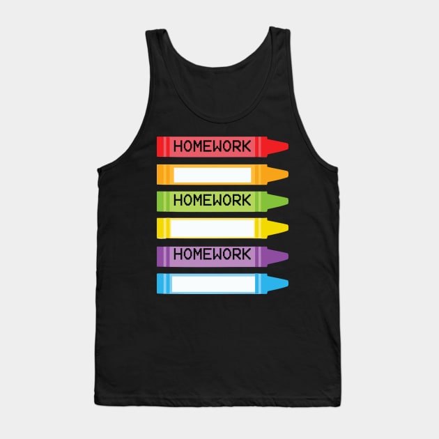 SCHOOL STICKERS, CUTE HOMEWORK STICKERS Tank Top by tamdevo1